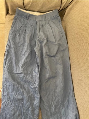 Zara Formal Set Top and Wide-Leg Pants Like New Blue