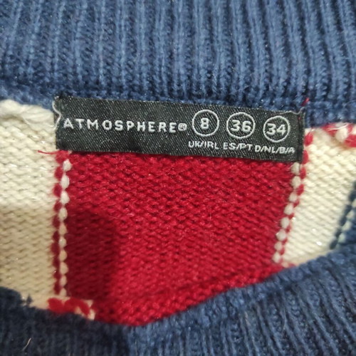 Atmosphere wool sweater with England flag like new, size M