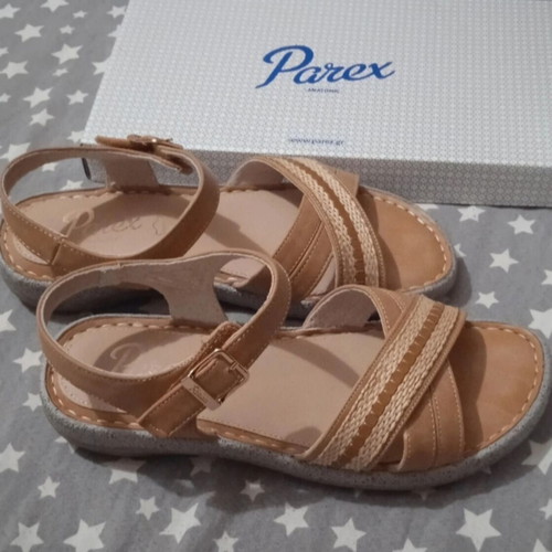 Parex anatomical sandals new, beige, size 38