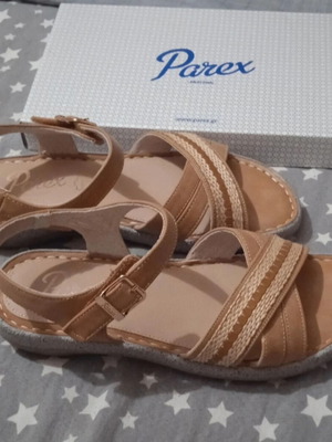 Parex anatomical sandals new, beige, size 38