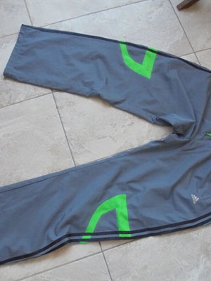 Παντελόνι φόρμα αθλητική Adidas Climalite καινούργιο, μέγεθος M, γκρι και πράσινο