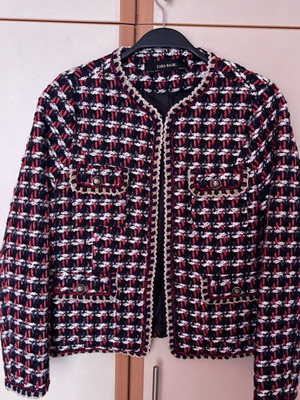 Zara jacket like new, blue and red, size S