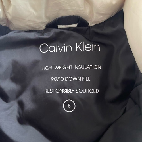 Calvin Klein women's down vest cream size small like new