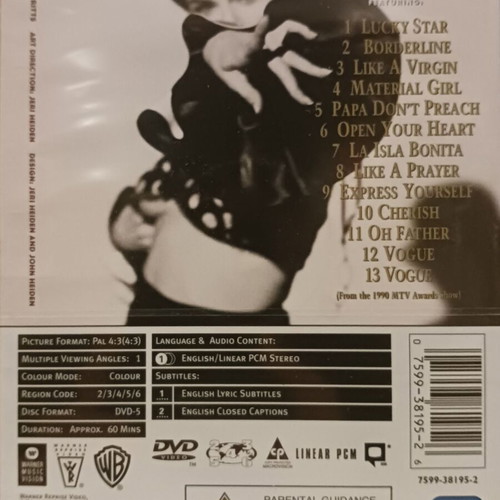 Madonna The Immaculate Collection DVD new