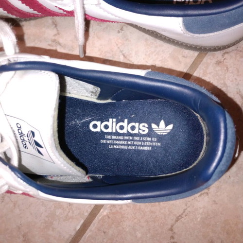 Adidas Samba leather shoes like new, size 43, white and red