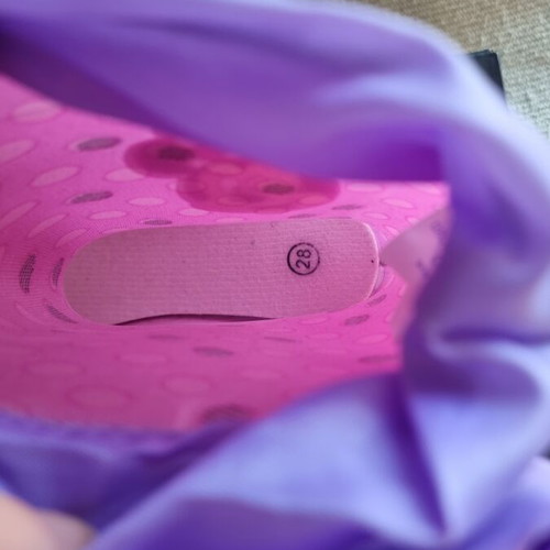 Minnie Mouse Kids Rain Boots Size 28 Like New Pink and Purple