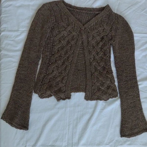 Knitted brown cardigan like new