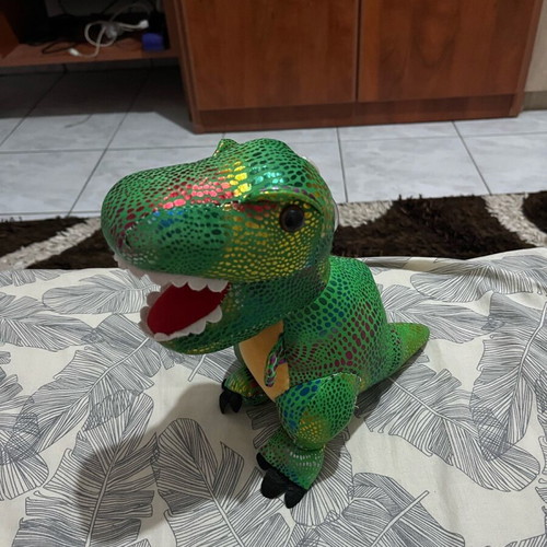 Stuffed teddy dinosaur like new, green with small details
