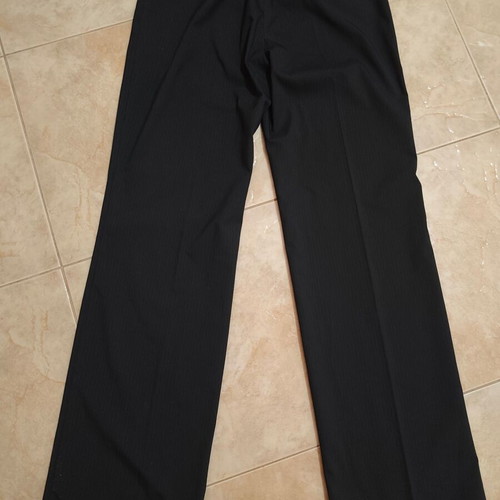 Mexx official office trousers with pleat, dark blue with fine white stripe