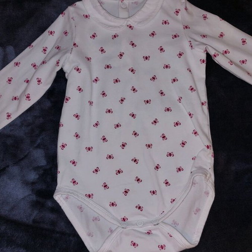 Okaidi set of 3 long sleeve bodysuits like new, size 18m/80cm