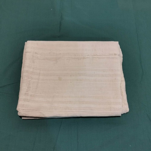 Wool woven bed sheet used, from 1930 era