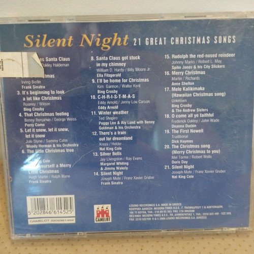 Silent Night 21 Great Christmas Songs CD like new, pop