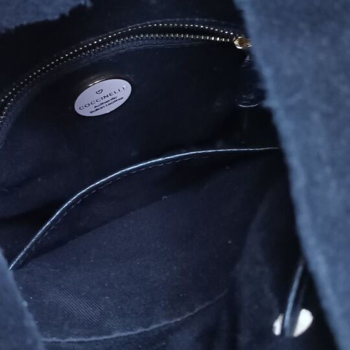 Coccinelle pouch bag used, black leather, crossbody