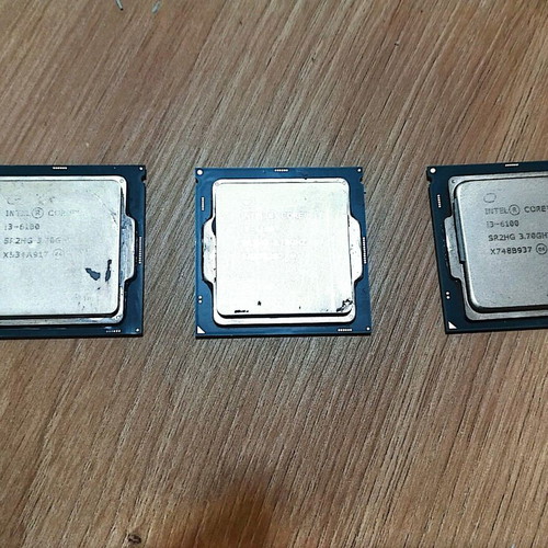 Intel Core i3 6100 processors used, pack of 3, 1151 socket