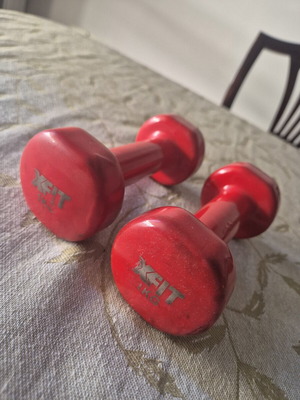 X-FIT dumbbells 1kg each, set of 2