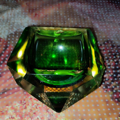 Mourano Somerso diamond shape ashtray 1970 like new