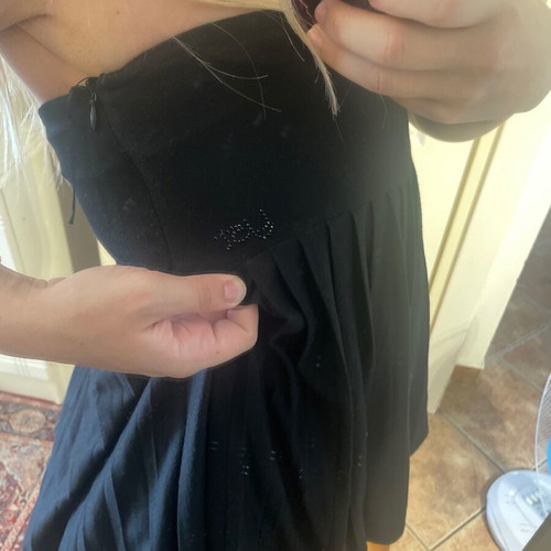 Black strapless balloon blouse like new