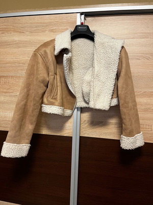 Autumn-winter jacket beige like new, size XS