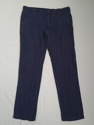 Charles Tyrwhitt men's linen chino pants used, size W38 L34 XL slim fit blue