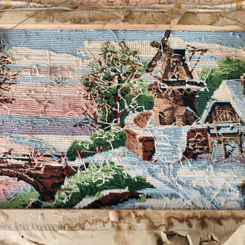 Vintage large paintings set of 2 used, 1980s