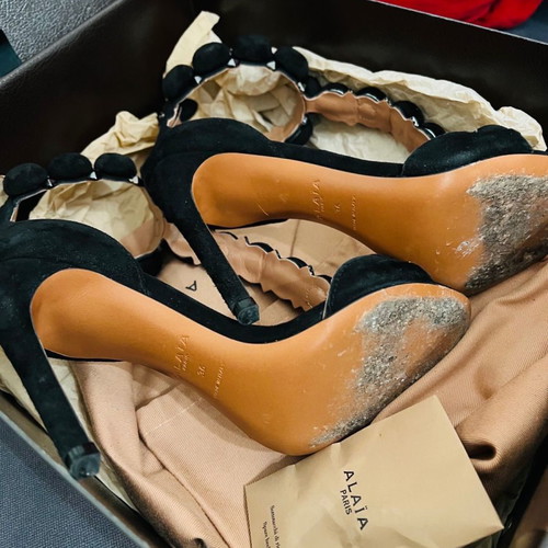 Alaia sandals used, size 36, black, like new worn twice