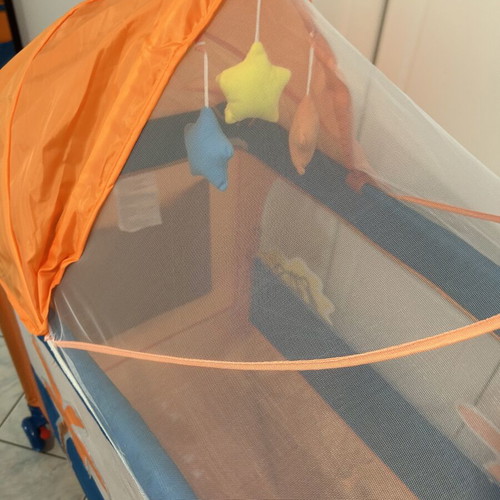 Playpen with changing table, mosquito net & accessories