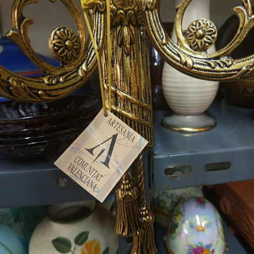 Set of brass wall lights like new