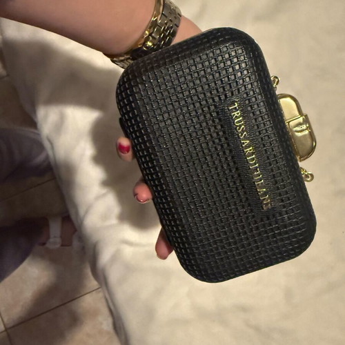 Trussardi clutch genuine unused black and gold