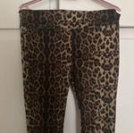 Bellbottom pants leopard print elastic size L/XL like new