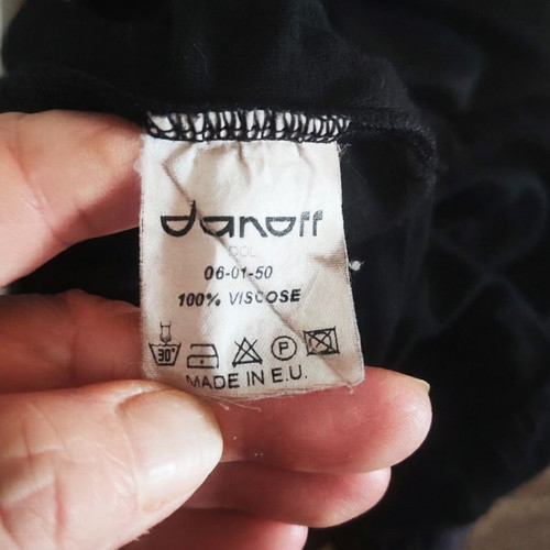 Danoff black halter top, 100% viscose, size S/M