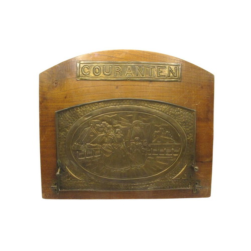 Vintage wall decoration brass and wood like new