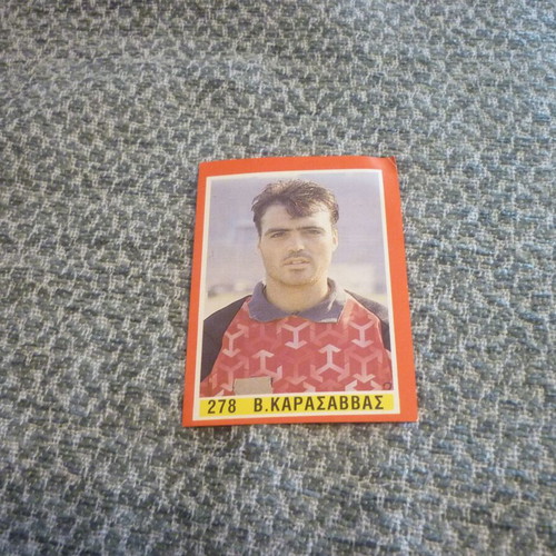 Vaggelis Karasavvas Ethnikos Greek Football 1993 '93 Carousel Sticker new