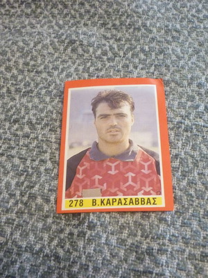 Vaggelis Karasavvas Ethnikos Greek Football 1993 '93 Carousel Sticker new