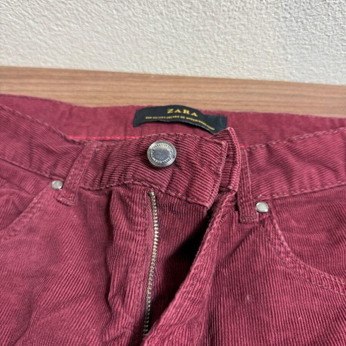 ZARA Men's Corduroy Pants Bordeaux New W30 EUR 38