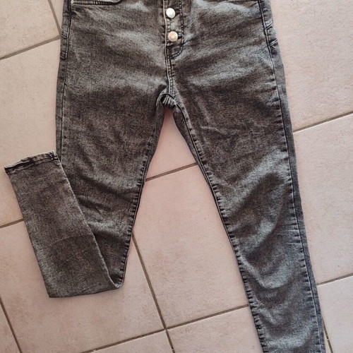 Skinny jeans Bershka used, gray, size M 38 10