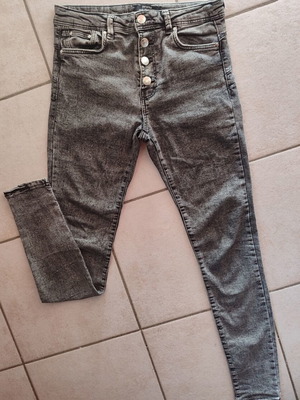 Skinny jeans Bershka used, gray, size M 38 10