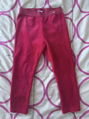 Mayoral children's velour leggings like new, red, 3 years, 98 cm