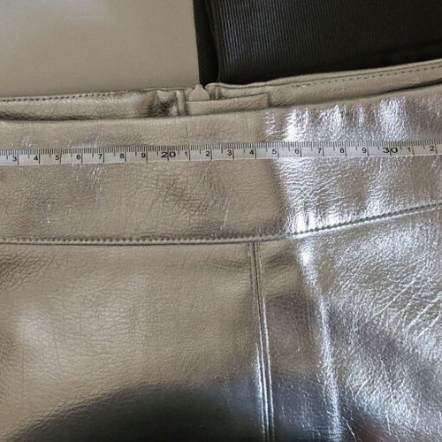Marks & Spencer faux leather skirt silver size 16 like new