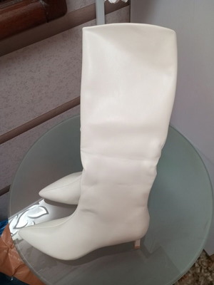 Shein white demi-season boots new, size 41.5-42.5