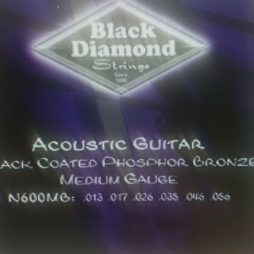 Black Diamond Acoustic Guitar Strings 0.11 Black New
