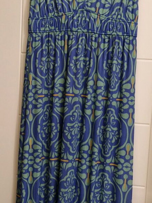 Donna summer long dress like new, blue and green