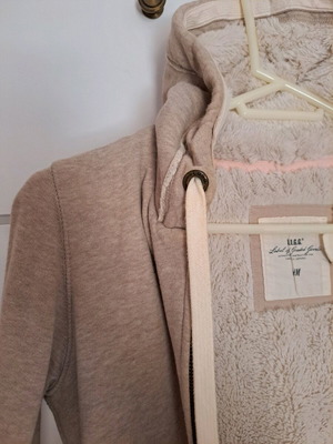 Beige jacket with fur texture inside like new H&M, size S