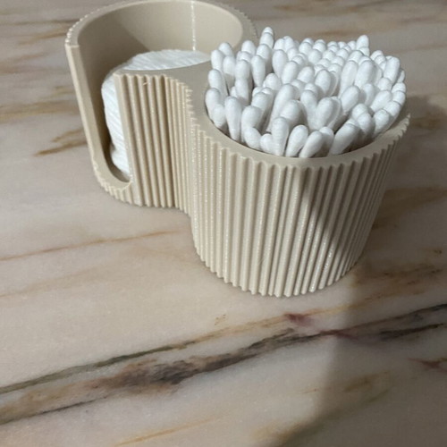 Modern 2-in-1 Bathroom Organizer for Cotton Pads and Cotton Swabs new
