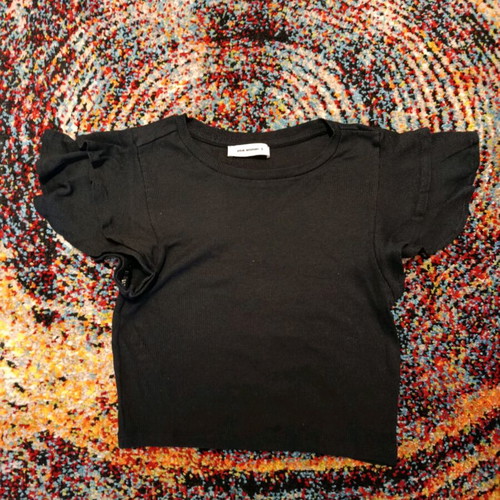 Crop top black Pink Woman size Large like new