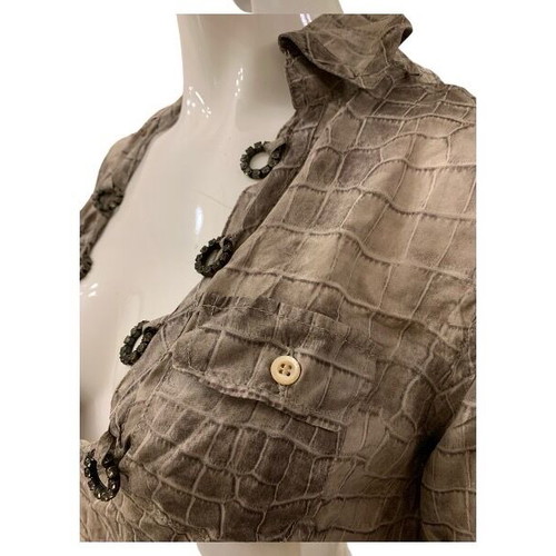 Coast women's blouse 100% silk like new, size 46, beige brown