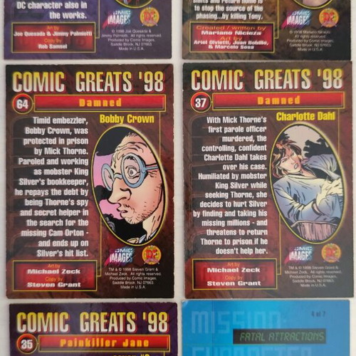 Comic Greats '98 card collection used, 18 pieces