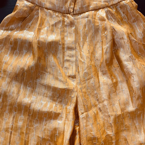 Nadia Rapti silk set like new, orange and gold