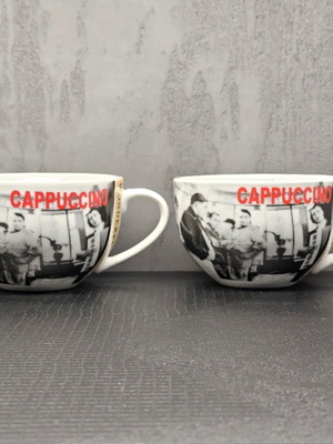 Nescafé Cappuccino collectible set of 2 cups like new, vintage design