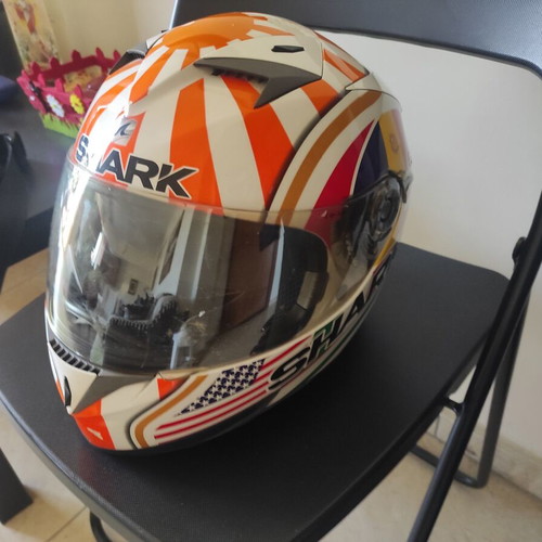 Shark S700 Zarco motorcycle helmet used with design, size Small