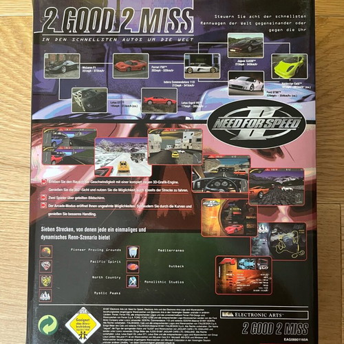 PC game Big Box Need for Speed 2 used, good condition, complete